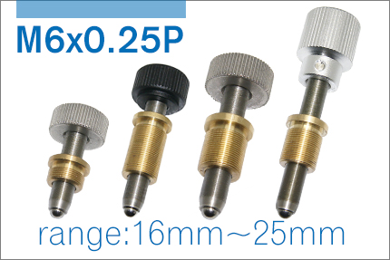 M6x0.25P Adjustment screw,Travel <25mm